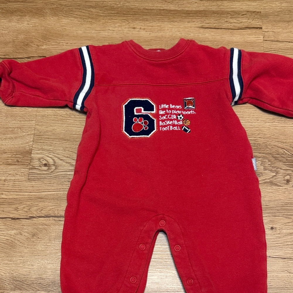 Carter's Red Sports Theme Kids Footie